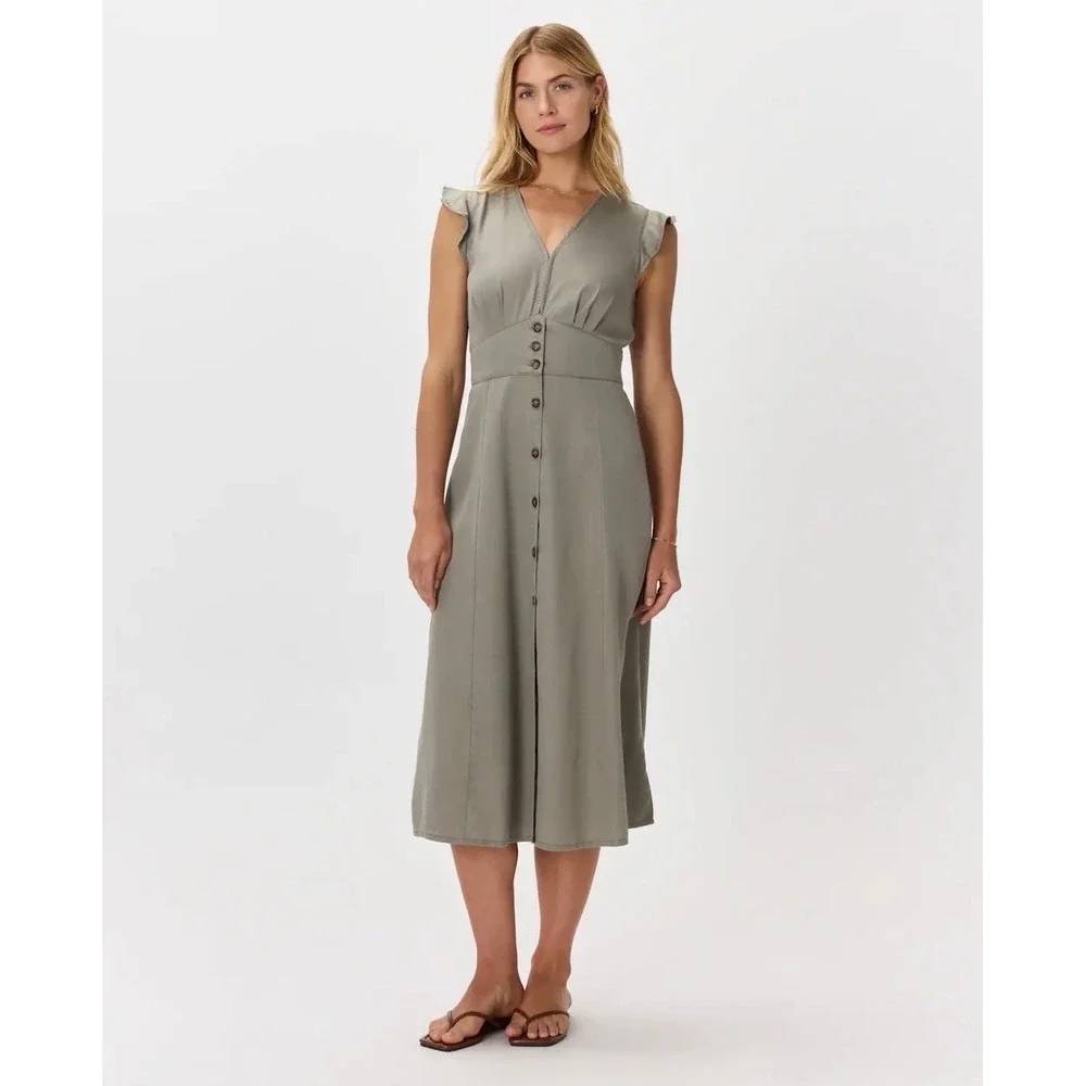 quince midi dress 100% Organic Cotton Poplin Zip-Front in Black to dress for spring or summer Quince | Dresses | Nwt